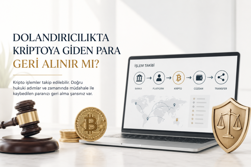 Dolandırıcılıkta kriptoya giden paranın blokzincir üzerinden takip edilmesi ve hukuki yollarla geri alınması