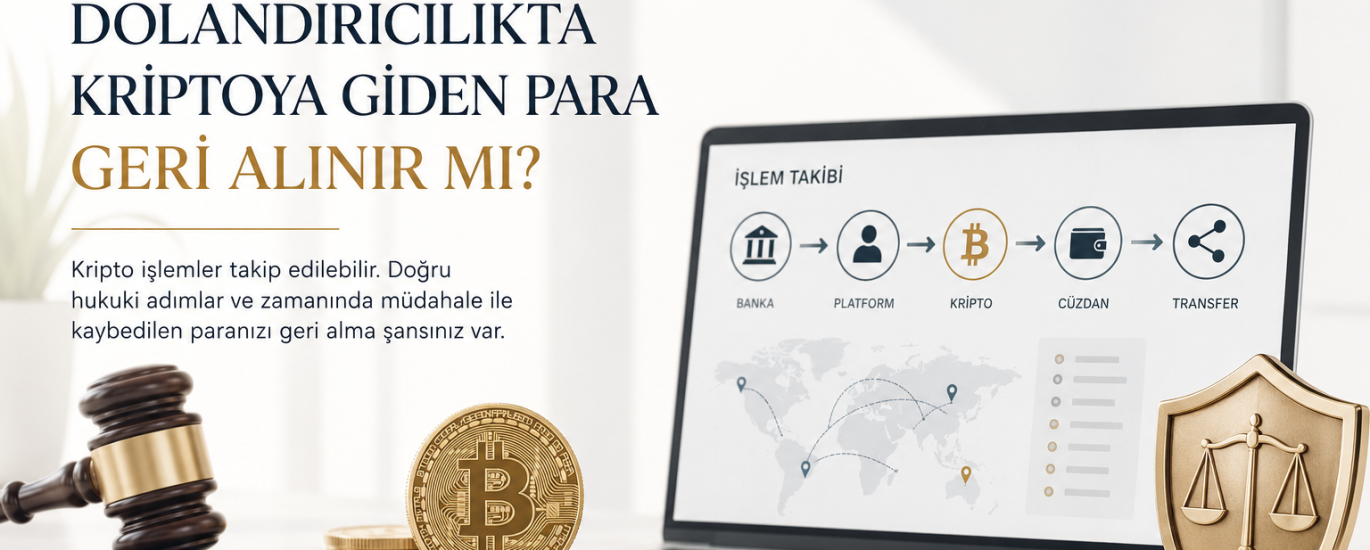 Dolandırıcılıkta kriptoya giden paranın blokzincir üzerinden takip edilmesi ve hukuki yollarla geri alınması