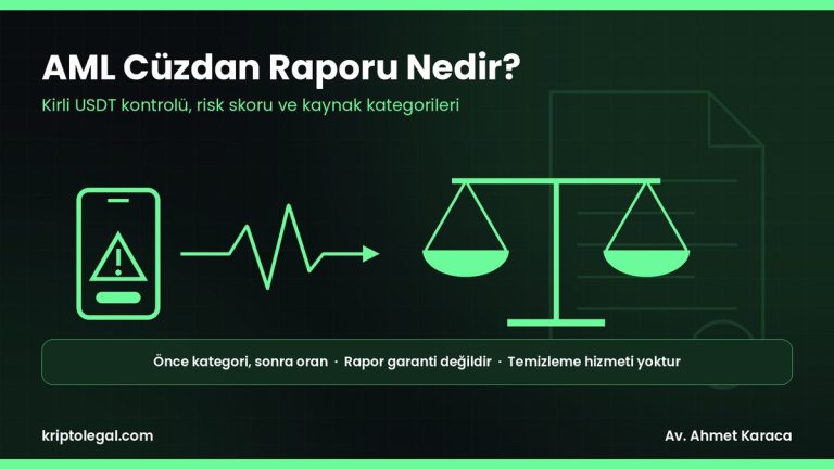 AML cüzdan raporu nedir: kirli USDT kontrolü ve risk skoru rehberi.