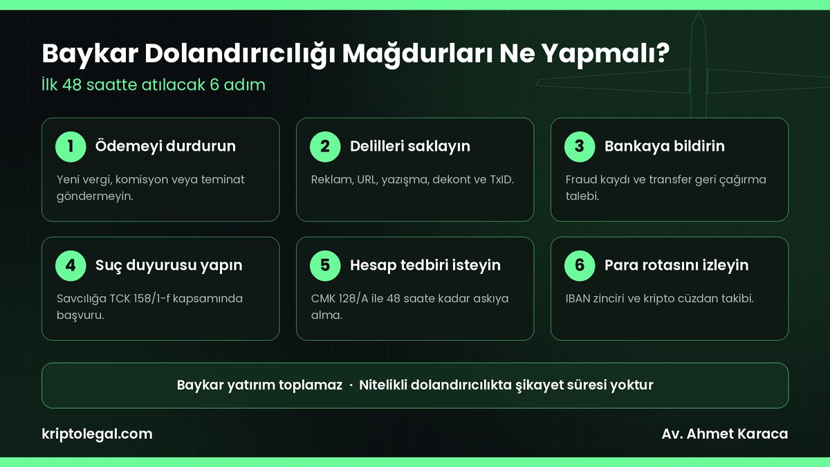 Baykar dolandırıcılığı mağdurları ne yapmalı: ilk 48 saatte atılacak 6 adım.
