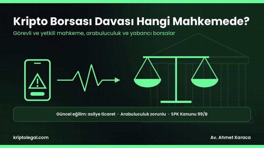 Kripto borsası davası hangi mahkemede açılır: görevli ve yetkili mahkeme rehberi.