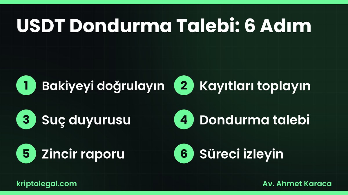 USDT dondurma talebi 6 adımda nasıl yapılır.